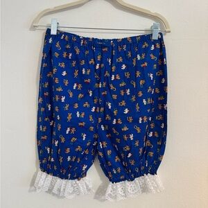 Blue Bottoms with Teddy Bear Print